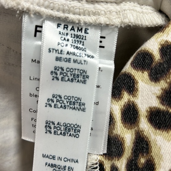 FRAME DENIM ANIMAL PRINT ALI SKINNY JEAN, HIGH RISE, sz 27, TRENDING FOR SPRING - Picture 7 of 9